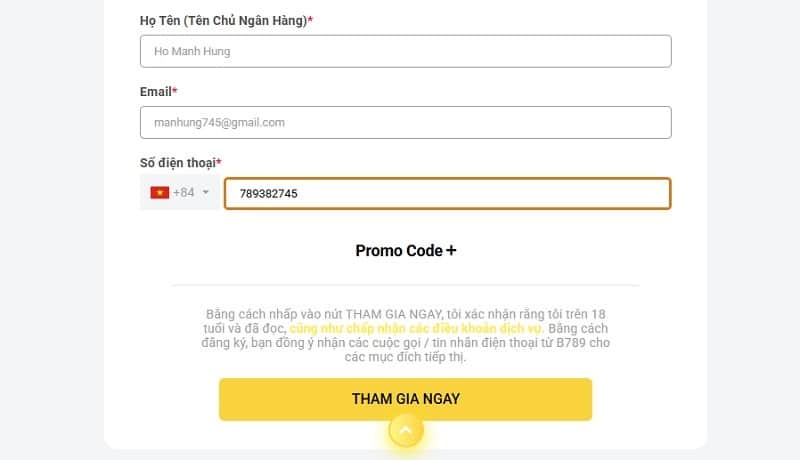 Người chơi cần có trách nhiệm ngay từ khi đăng ký tài khoản